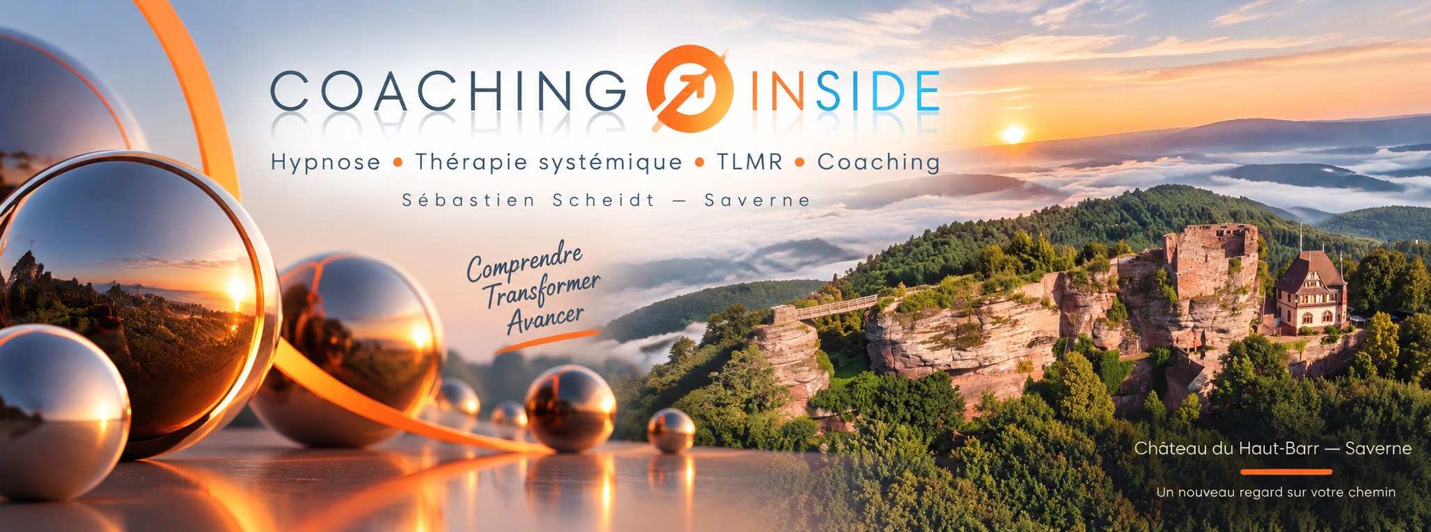 Coaching Inside à Saverne – Hypnose et thérapie systémique avec vue sur le château du Haut-Barr